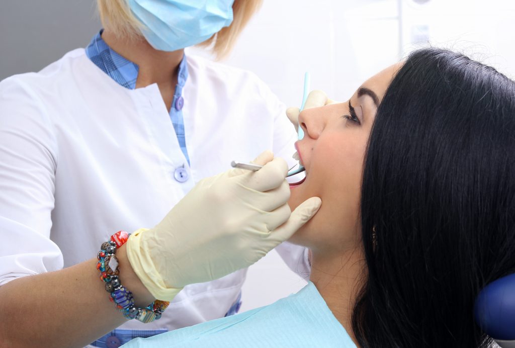 Woman at dental appointment